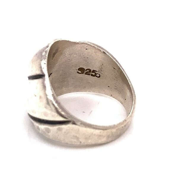 VTG Estate Sterling Silver Hammered Size 6.75 Ring! 141 - Picture 7 of 7